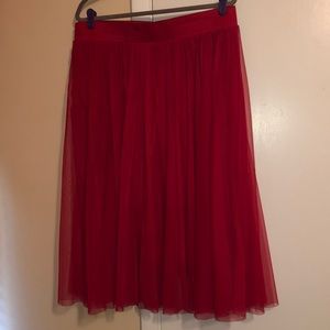 Red Lace Skirt